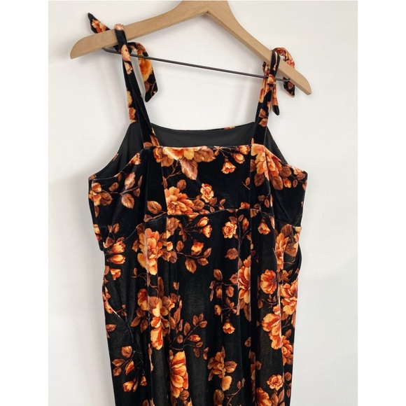 NWT Torrid Floral Velvet Mini Dress L Black Whimsigoth‎ Fairy Grunge Romantic - Picture 9 of 10